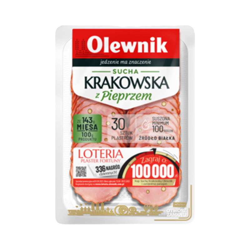 Sucha krakowska z pieprzem 80 g Olewnik
